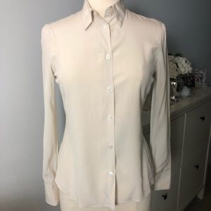 Gray Emporio Armani silk blouse